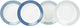 Gimex - color line - assiette creuse - ciel - 4 pièces