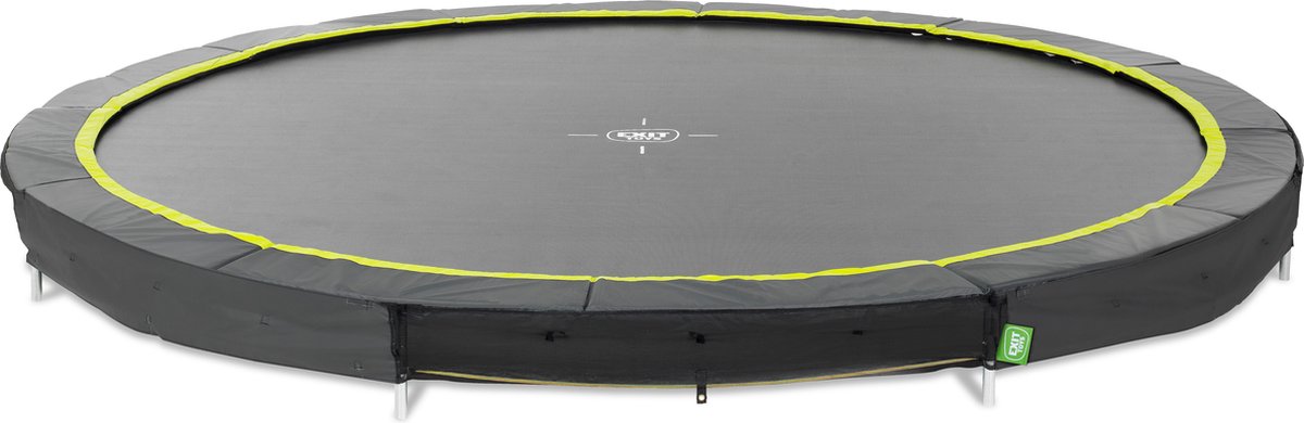 Exit toys trampoline de sport exit silhouette ø366cm - enterré - trampoline enterré - rond - pour enfants - noir