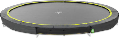 Exit toys trampoline de sport exit silhouette ø366cm - enterré - trampoline enterré - rond - pour enfants - noir