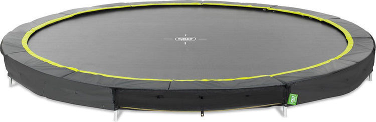 Exit toys trampoline de sport exit silhouette ø366cm - enterré - trampoline enterré - rond - pour enfants - noir