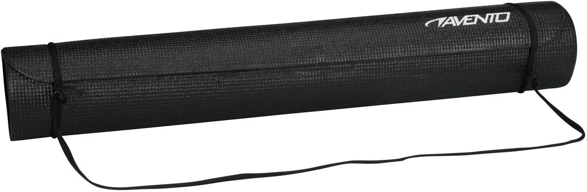 Tapis de yoga fitness Avento basic - 173 x 61 x 0,4 cm - noir