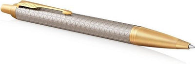 Parker dans un stylo à bille | argent chaud haut de gamme | encre bleue à pointe moyenne | coffret cadeau