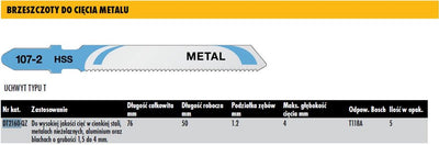 Dewalt dt2160 t 118 a lame de scie sauteuse pour métal, aluminium non ferreux ve=5