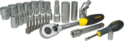 Jeu de clés à douille Stanley 1 2 30 pièces (chrome satiné) (m)