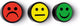 Smit aimant visuel smiley 35mm vert 5 pièces