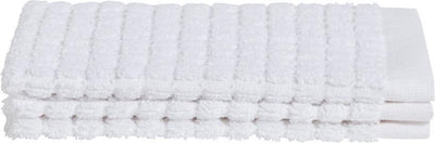 Hippocampe - cube - gant de toilette - 16 x 21 cm - blanc - lot de 3