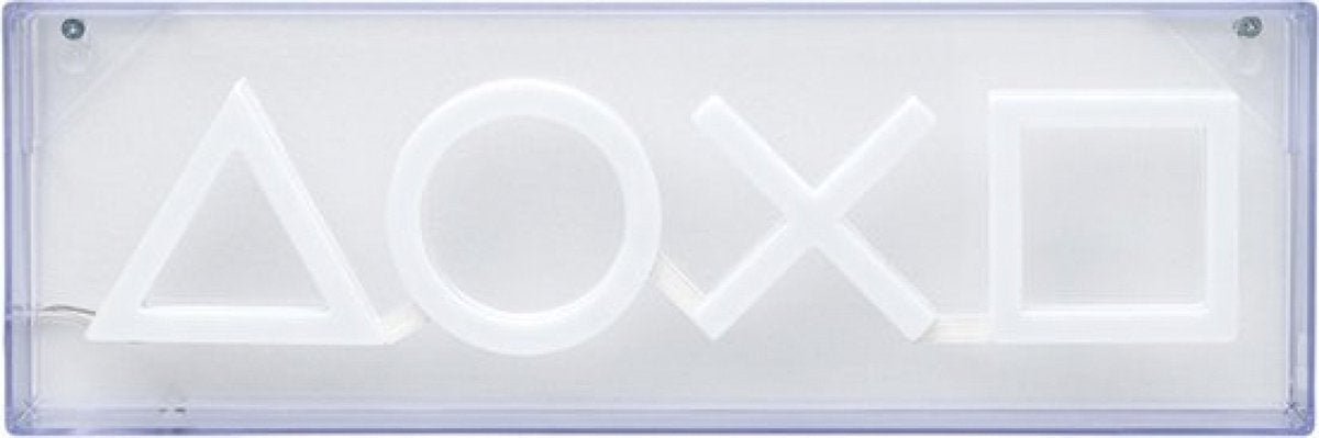Paladone Playstation Icons LED Neon Light – Panneau lumineux sur pied ou mural sous licence officielle – Accessoires et décoration pour salle de jeux pour joueurs –