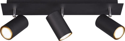 Trio marley - spot - noir mat - excl. 3x gu10 3w