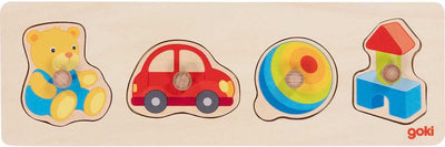 Goki Wooden Nick Puzzle My Toys, 4st.