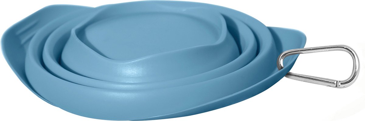 Kurgo effondrement a-bowl - bol de voyage pliable - bol de nourriture pour chien - bleu