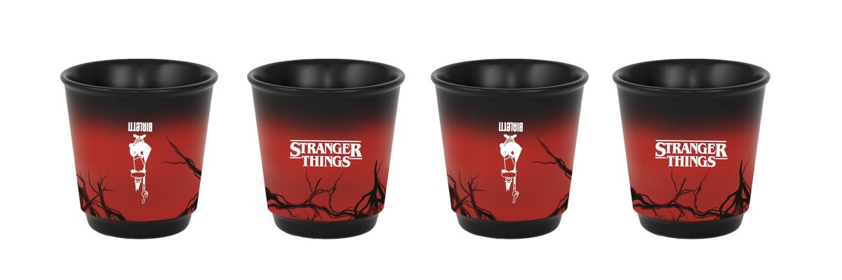 Bialetti Stranger Things - lot de 4 tasses à expresso - 80 ml - avec effet magique