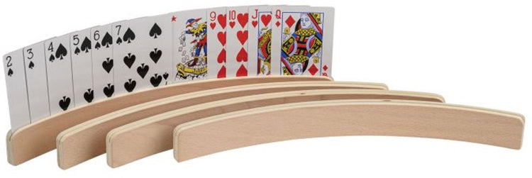Porte-cartes à jouer Philos en bois fsc 100% - lot de 4 - 35 cm.