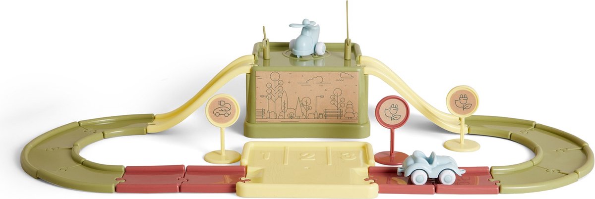 Jouets Viking - ecoline - set de rue avec borne de recharge