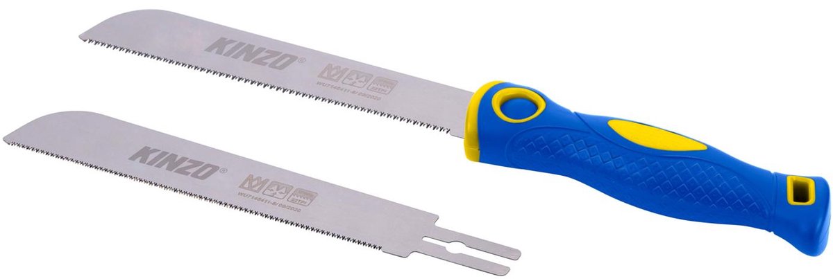 Kinzo Jeu de scies japonaises 3 pièces - scie de précision avec lames de scie interchangeables - 17 22 tpi - scie à main pour bois et plastique - 170 mm