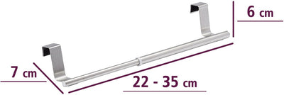 Wenko porte-serviettes extensible grand - argent - suspendu sans perçage | extensible