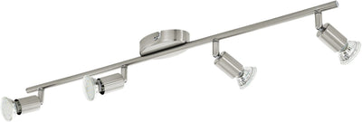 Eglo buzz - spots de plafond - 4 lumières - LED - nickel mat