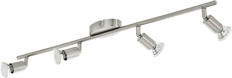 Eglo buzz - spots de plafond - 4 lumières - LED - nickel mat
