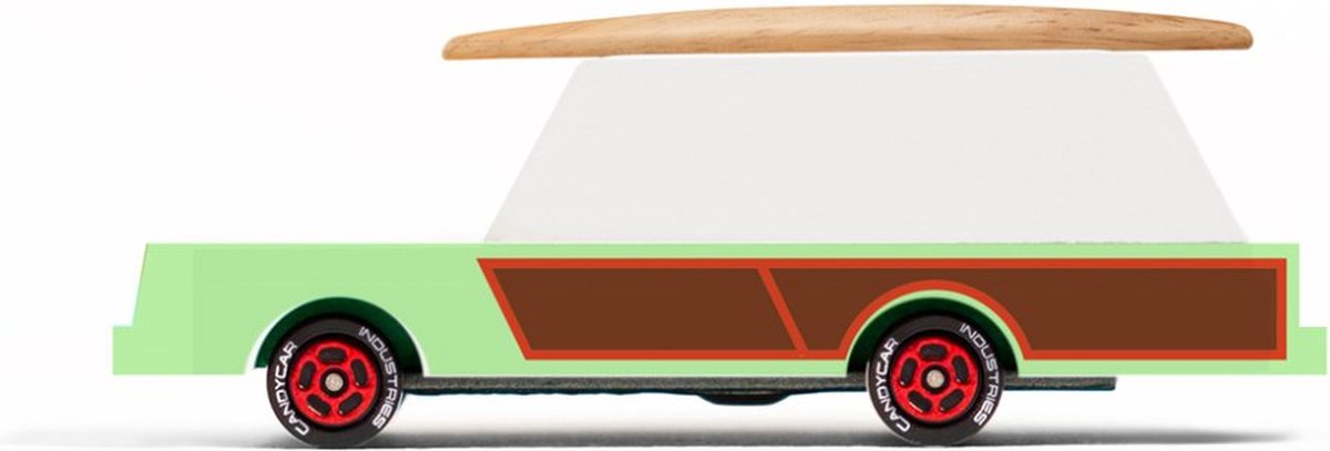 Candylab Toy Car Surf Wagon - Voiture rétro en bois pour enfants.