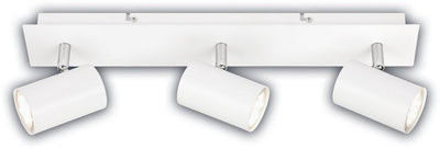 B.k.licht briloner isil a – spot en saillie – plafonnier LED – cherchez une source de lumière* – 50 000h – spots orientables – source de lumière remplaçable – blanc – 45x8x12,3 cm