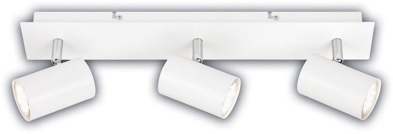 B.k.licht briloner isil a – spot en saillie – plafonnier LED – cherchez une source de lumière* – 50 000h – spots orientables – source de lumière remplaçable – blanc – 45x8x12,3 cm