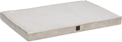 Designed by Lotte Coussin de banc côtelé - Coussin pour chien - Orthopédique - Tissu côtelé - Gris clair - 88x58x8 cm