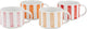 Léopold Vienne - tasse à café franca - lot de 4 - motif à rayures