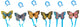 Eddy toys cerf-volant 10 cm - cerf-volant avec ligne de cerf-volant de 6 mètres - cerf-volant papillon pour enfants - cerf-volant avec support de main - motifs assortis - 1 couleur aléatoire