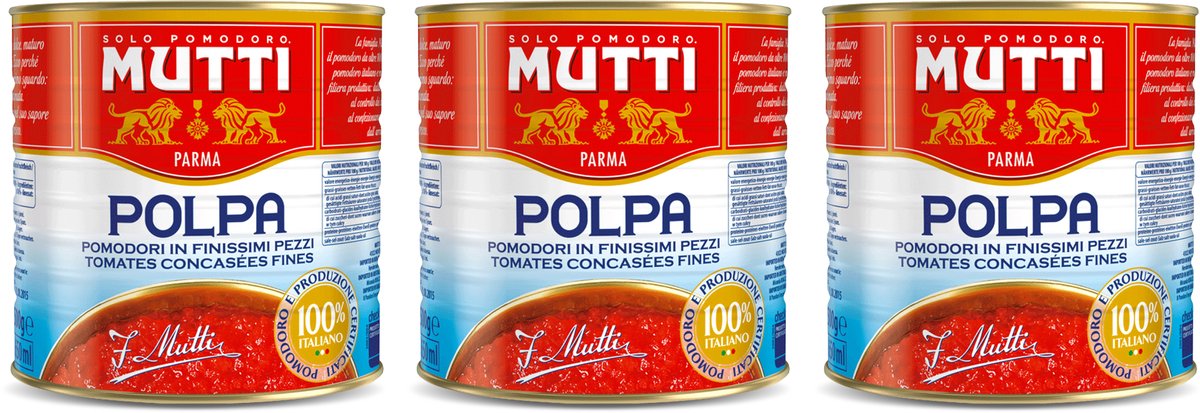 Pulpe de tomate la plus fine Mutti polpa - 3 x 2,5 kg