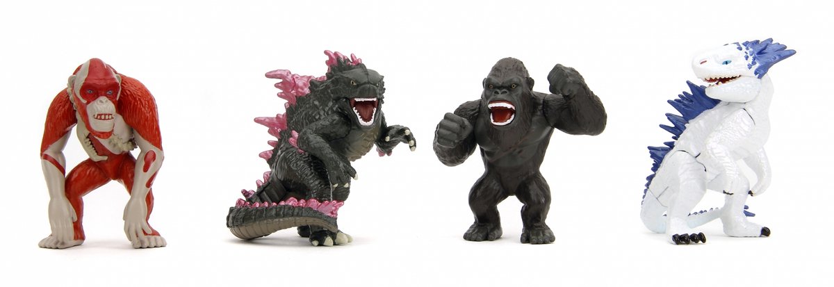 Jada jouets godzilla nano figurines en métal moulé sous pression mini figurine 4-pack vague 1 mini figurine de 4 cm