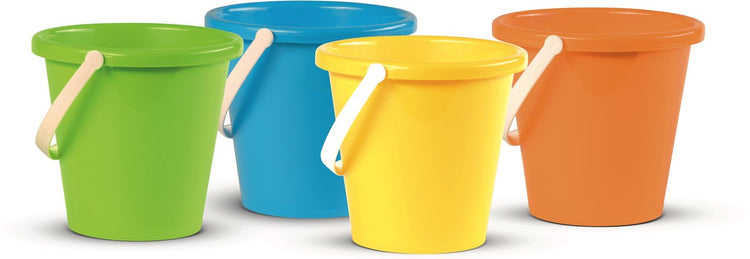 Seau à jouets Androni giocattoli 16 cm, lot de 4 couleurs assorties, environ 1,5 litre
