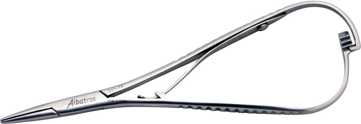 Albatros - Pince à prise confort HQ - pince de décrochage - 14 cm - acier inoxydable - système de verrouillage à dégagement rapide