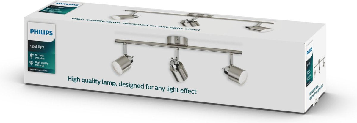 Spot en saillie Philips LED Philips Meranti - 3 lumières - nickel