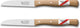 Couteau Moulin à berger Robert – couteau d'office – lame droite 85 mm – acier inoxydable – manche en bois de hêtre – 2 pièces