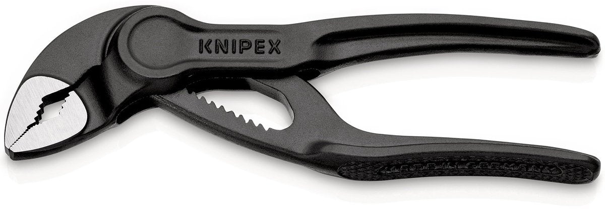 Pince multiprise et tuyaux Knipex cobra® xs | longueur 100 mm | surfaces rugueuses | soulagement | gris atramenté - 87 00 100 bk