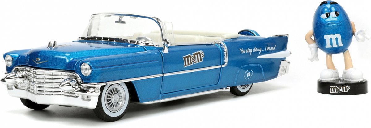 Jada Toys M MS Blue 1956 Cadillac Eldorado 1:24, voiture, 13 ans, métal, bleu
