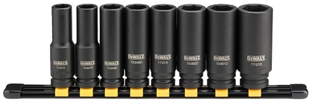 Dewalt - jeu de clés à douille - 8 pièces - 1 2 pouces - udarowa głęboka