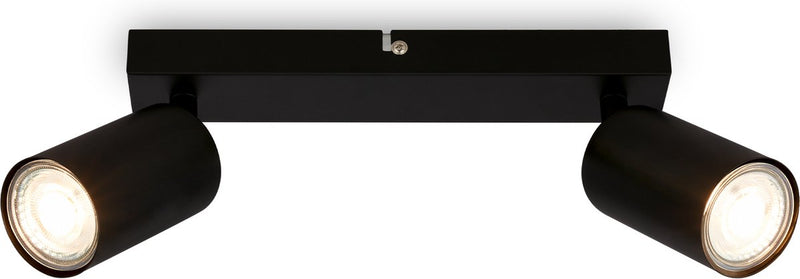 Briloner tib - spot de plafond - 2172025 - orientable - marche/arrêt via interrupteur mural - 15,5 x 5,5 x 25,5 cm - noir