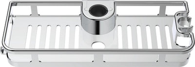 Wenko support de douche libertà chrome 28x12cm - support de douche sans perçage - panier de douche