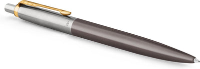 Stylo à bille Parker Jotter XL | peinture grise avec détails dorés | point moyen | encre bleue | emballage cadeau