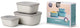 Mepal - coffret de conservation multi bols cirqula - 750 + 1500 + 3000 ml - rectangulaire - blanc nordique