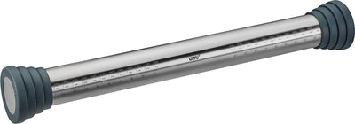 Rouleau à pâtisserie Gefu rego – épaisseur de pâte réglable – acier inoxydable – avec anneaux en silicone – 40 cm