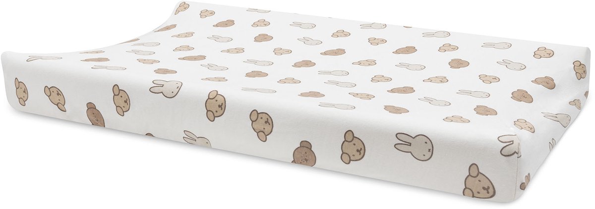 Housse de matelas à langer Jollein x Miffy - 50x70cm - jersey - miffy et ses amis