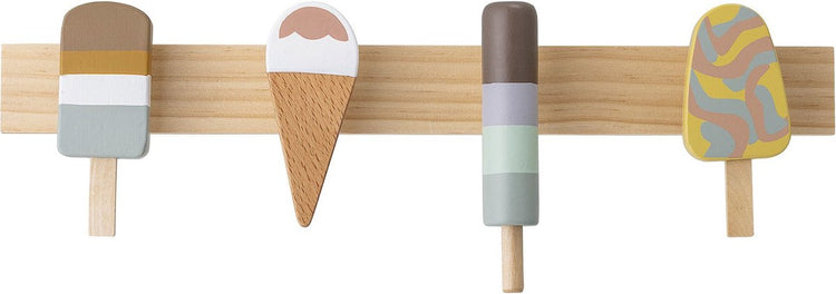 Bloomingville mini kids porte-manteau enfant en bois glaces