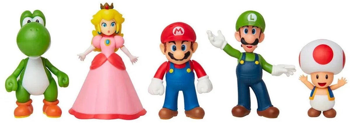 Jakks Nintendo Super Mario Friends Figurines à collectionner, lot de 5, multicolore, plastique, unisexe