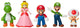 Jakks Nintendo Super Mario Friends Figurines à collectionner, lot de 5, multicolore, plastique, unisexe