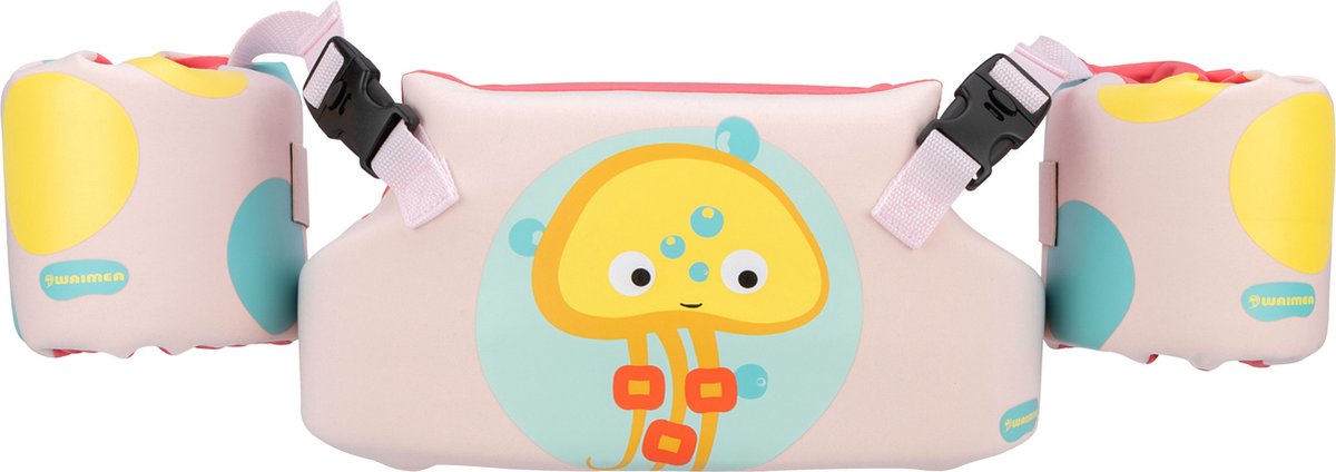 Waimea Gilet de sauvetage 3 en 1 anti-éclaboussures - 2-6 ans - Puddle Jumper 15-30 kg - Néoprène - Rose
