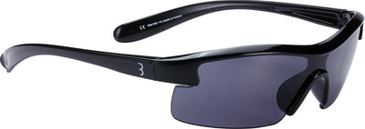 Bbb Cycling Lunettes de Cyclisme Enfant - Lunettes de Soleil Sportives Enfant - Protection UV 100% - Lunettes de Soleil pour garçons et Filles - Noir Brillant - bsg-54