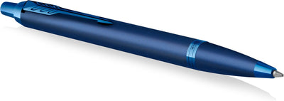 Stylo à bille Parker im monochrome | encre bleue | finition et détails bleus | point moyen | coffret cadeau