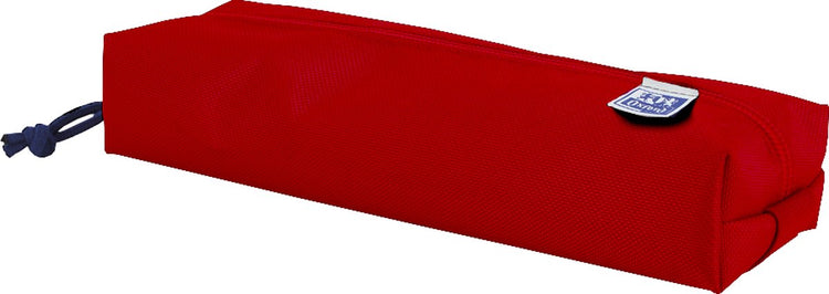 Trousse à crayons Oxford - rouge avec élastique - trousse à stylos rectangulaire 22cm - trousse à crayons garçons - trousse à crayons filles