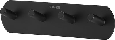 Tiger rondo - crochet porte-serviettes multi - sans perçage - crochets porte-serviettes - ruban adhésif 3m - noir mat